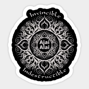 Ajai Alai Invincible Indestructible Sticker